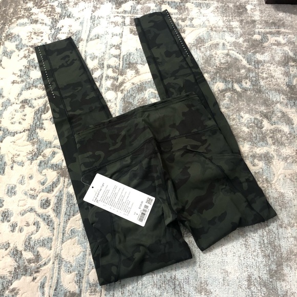 lululemon athletica Pants - Lululemon Fast & Free Full Tight 28" Camo Gator 4